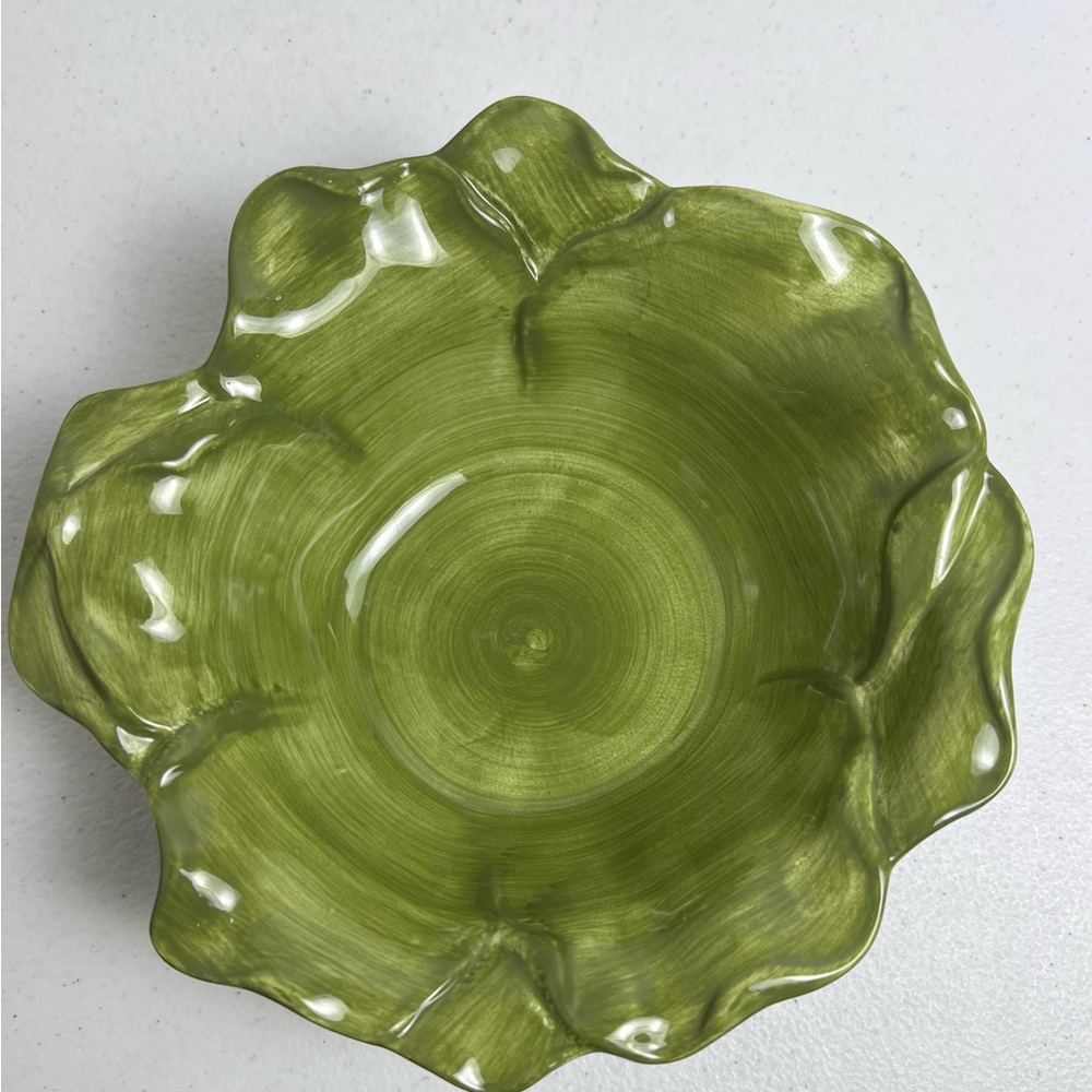 Roscher & Co Antique Leaf Collection Salad Plate Soup Cereal Bowl Green - Picture 6 of 9